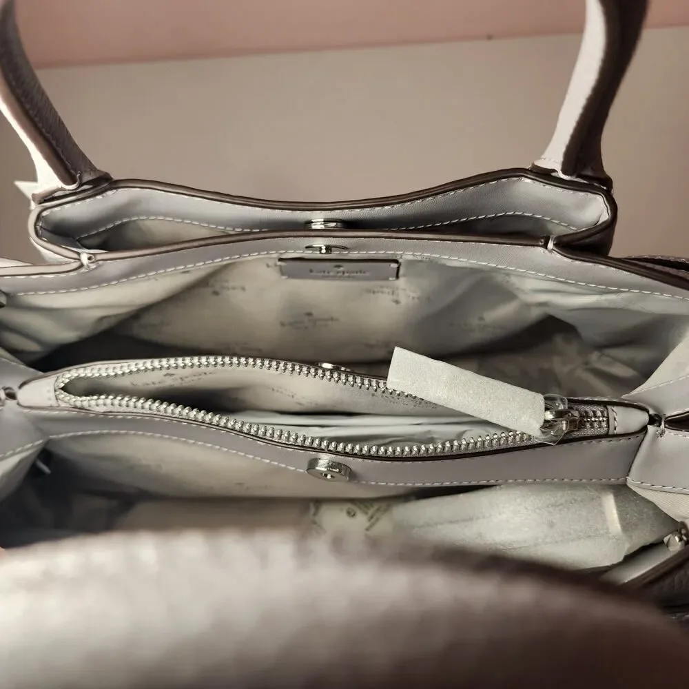 NWT KATE SPADE K8134 DUMPLING LARGE SATCHEL Mountain Grey